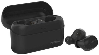 NOKIA POWER EARBUDS bluetooth fülhallgató SZTEREO (v5.0, TWS, mikrofon, mini, LED töltésjelző + töltőtok) FEKETE