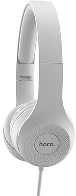 HOCO W21 GRACEFUL CHARM fejhallgató SZTEREO (3.5mm jack, mikrofon, felvevő gomb, 120cm kábel) SZÜRKE