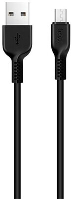 HOCO X20 adatkábel és töltő (USB - microUSB, gyorstöltés támogatás, 300cm, törésgátló) FEKETE