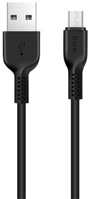 HOCO X20 adatkábel és töltő (USB - microUSB, törésgátló, gyorstöltés támogatás, 100cm) FEKETE