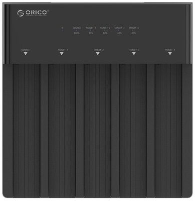 Orico HDD/SSD Dokkoló - 6558US3-C-EU /125/ (5x 2,5"/3,5" HDD/SSD -> USB-A, Max.: 16TB, fekete)