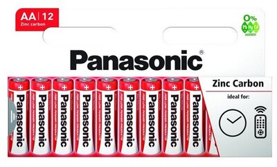 PANASONIC elem (AA, R6RZ, 1.5V, cink-karbon) 12db / csomag