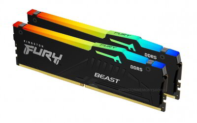 Kingston 16GB 5600MHz DDR5 Fury Beast RGB Kit 2x8GB CL40 DIMM - KF556C40BBAK2-16