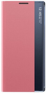 Xiaomi Redmi Note 11T Tok álló, textil hatású (aktív FLIP, oldalra nyíló, asztali tartó funkció, Smart View Cover) RÓZSASZÍN