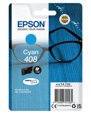 EPSON Patron Singlepack Cyan 408 DURABrite Ultra Ink (C13T09J24010)