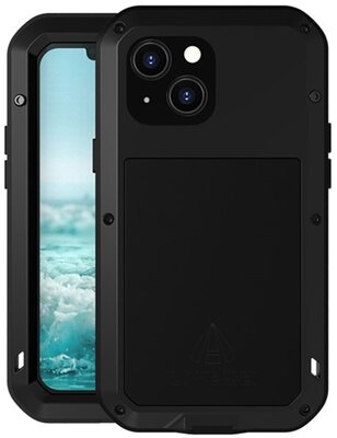 LOVE MEI Powerful defender telefonvédő (fém keret, extrém ütésálló, cseppálló, porálló + Gorilla Glass üveg) FEKETE