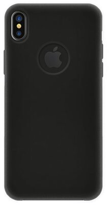4-OK SILK Apple iPhone XS Max 6.5 műanyag telefonvédő (gumírozott, logo kivágás) FEKETE