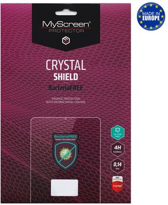 MYSCREEN CRYSTAL BacteriaFREE Lenovo Tab M10 Plus/Tab M10 FHD Plus képernyővédő fólia (antibakteriális, 4H, NEM íves) ÁTLÁTSZÓ