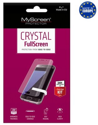 MYSCREEN CRYSTAL FULLSCREEN Huawei P40 Pro 5G/ P40 Pro+ 5G képernyővédő fólia (íves, öntapadó PET, nem visszaszedhető, 0.15mm, 3H) ÁTLÁTSZÓ