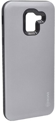 ROAR RICO ARMOR Samsung Galaxy J6 szilikon telefonvédő (közepesen ütésálló, műanyag hátlap, matt) SZÜRKE