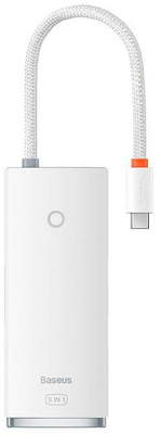 Baseus Lite 5in1 USB-C 3x USB 3.0 + USB-C + HDMI hub fehér (WKQX040002)