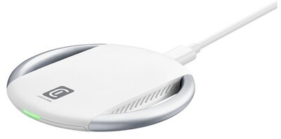 CELLULARLINE hálózati töltő állomás (12W, vezeték nélküli töltés, QI Wireless + Type-C kábel) FEHÉR