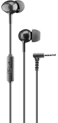 CELLULARLINE IN EAR fülhallgató SZTEREO (3.5mm jack, mikrofon, felvevő gomb, aktív zajszűrő) FEKETE