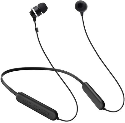 Designed for SAMSUNG Bluetooth fülhallgató SZTEREO (nyakba akasztható, mágneses, lapos kábel, SPORT) FEKETE