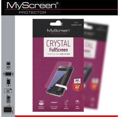 MYSCREEN CRYSTAL FULLSCREEN Apple iPhone 8 Plus 5.5 képernyővédő fólia (íves, öntapadó PET, nem visszaszedhető, 0.15mm, 3H) ÁTLÁTSZÓ