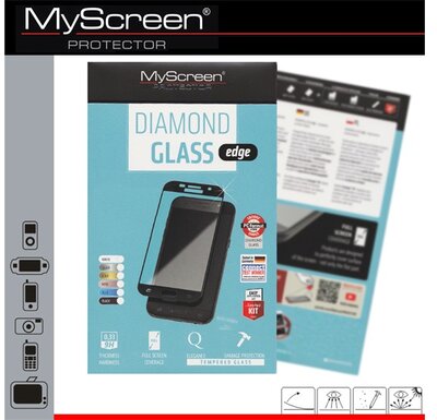 MYSCREEN DIAMOND GLASS EDGE Samsung Galaxy J3 képernyővédő üveg (2.5D full cover, íves, karcálló, 0.33 mm, 9H) ARANY