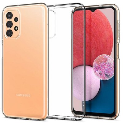 SPIGEN LIQUID CRYSTAL szilikon telefonvédő (közepesen ütésálló, légpárnás sarok) Samsung Galaxy A13 4G ÁTLÁTSZÓ