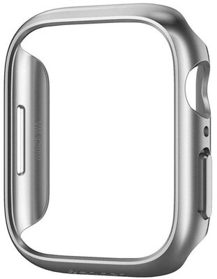 Apple Watch Series 7 SPIGEN THIN FIT műanyag óra keret (közepesen ütésálló) SZÜRKE