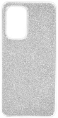Samsung Galaxy A33 Szilikon telefonvédő (műanyag belső, csillogó hátlap) EZÜST