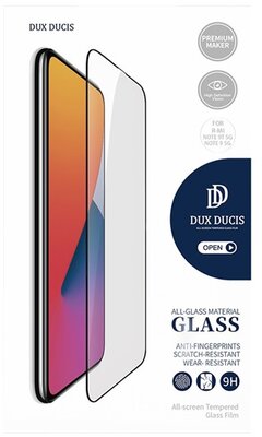 Realme 8 DUX DUCIS képernyővédő üveg (2.5D full glue, teljes felületén tapad, tokbarát, karcálló, 0.3mm, 9H) FEKETE