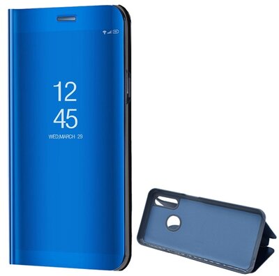 Oppo A31 Tok álló (aktív FLIP, oldalra nyíló, asztali tartó funkció, tükrös felület, Mirror View Case) KÉK