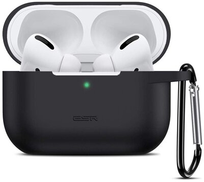 CELLULARLINE BOUNCE szilikon tok (karabíner) FEKETE Apple AirPods Pro