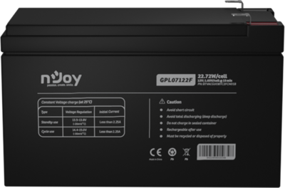 APC (NJOY) GPL07122F Akkumulátor 12V, 22.72W, gondozásmentes T2/F2