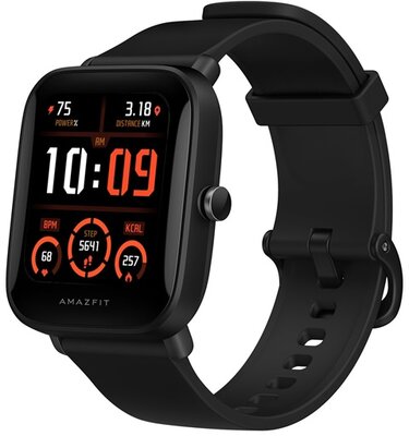 Amazfit Bip U Pro okosóra (szilikon, aktivitásmérés, GPS, pulzusmérés, vízálló) FEKETE