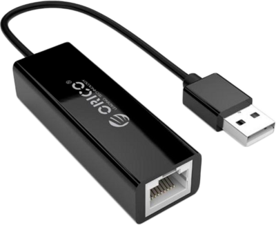 ORICO-UTJ-U2-BK-BP USB to Ethernet Adapter ORICO (, 1xUSB Type A (Male) - 1xRJ-45 (Female), USB 2.0/IEEE 802.3/Fast Ethernet) Black