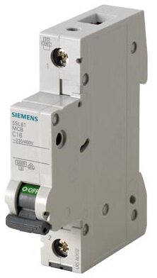 Siemens 5SL6116-7 6KA 1P C 16A kismegszakító