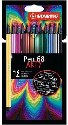 STABILO Pen 68 brush ARTY 12db-os ecsetfilc készlet