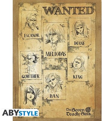 The Seven Deadly Sins "Wanted" 52x38 cm poszter