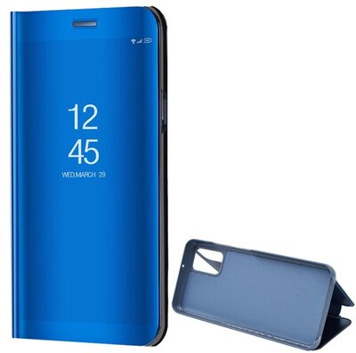 Samsung Galaxy A32 5G Tok álló (aktív FLIP, oldalra nyíló, asztali tartó funkció, tükrös felület, Mirror View Case) KÉK