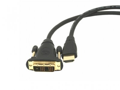Gembird HDMI / DVI apa-apa kábel aranyozott csatlakozóval, 1.8m, bulk
