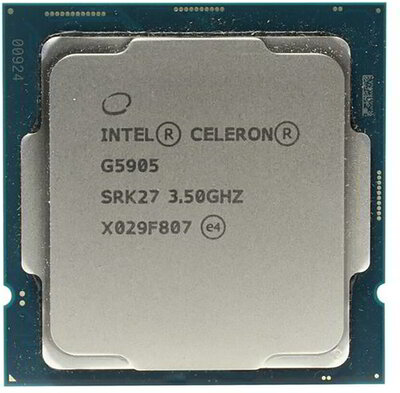 Intel Celeron G5905 s1200 3.50GHz 2-core 4MB 58W tálcás processzor