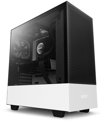 NZXT H510 Flow Fehér-Fekete (Táp nélküli) ablakos ATX ház