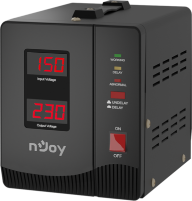 NJOY Toroid Transzformátor 2000VA - Alvis 2000 AVR (Kimenet: 2x Shucko, LCD kijelző, indítás késleltetés)