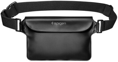 SPIGEN A620 tok fekvő 2db (univerzális, derékra rögzíthető övtáska, vízálló, sportoláshoz, 265 x 159 mm) FEKETE