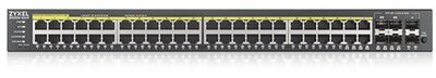 ZYXEL Switch 44x1000Mbps (44xPOE) + 4xGigabit kombó SFP + 2xGigabit SFP, Menedzselhető Rackes, GS2220-50-EU0101F