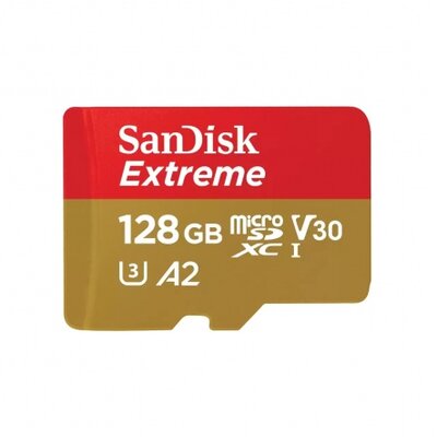 SanDisk 128GB Extreme microSDXC 190/90MB/s A2 C10 V30 UHS-I U3