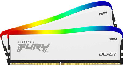 Kingston 16GB 3600MHz DDR4 Kit 2x8GB Fury Beast White RGB SE CL16 DIMM - KF436C17BWAK2/16