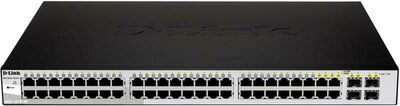 D-Link 48-port 10/100/1000 Gigabit Smart Switch including 4 Combo 1000BaseT/SFP