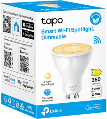 TP-LINK LED Izzó Wi-Fi-s GU10, Spotlight, TAPO L610