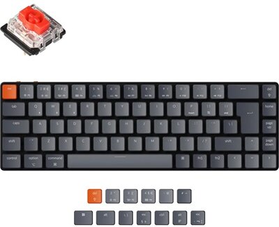 Keychron K7 Optical RGB Backlight Red Switch Keyboard-ISO version billentyűzet