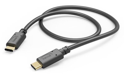 Hama 201589 FIC E3 USB 2.0 Type-C/Type-C (480mbps) 1,0m, fekete adatkábel