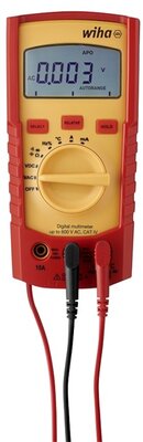 WIHA Digitális multiméter, 600 V AC, CAT IV, két AAA elemmel