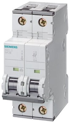 Siemens 5SY4225-6 10kA 2P B 25A kismegszakító