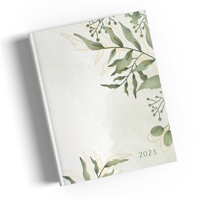 PerioD Flowers 2023-as B6 heti beosztású Green papír határidőnapló