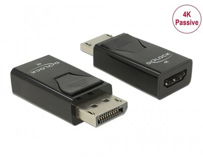 DELOCK Átalakító Displayport 1.2 male to HDMI female 4K passzív, fekete