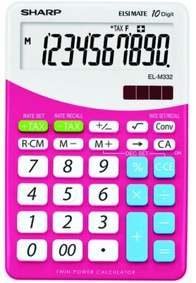 Sharp ELM332BPK napelemes asztali számológép